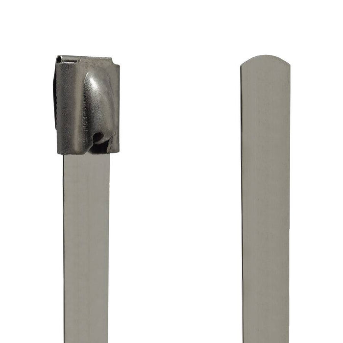 BTC12350 - Ball Locking Stainless Steel Ties - 0.47" x 14" (12 x 350mm) - Ferrules Direct