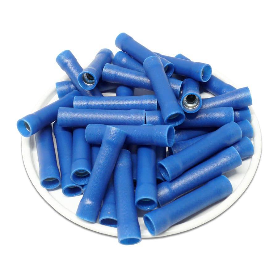 thumbnail image 2 of 6 AWG Vinyl Butt Connectors – Electrical Terminals (10-Pack) Made In USA 2 of 5
