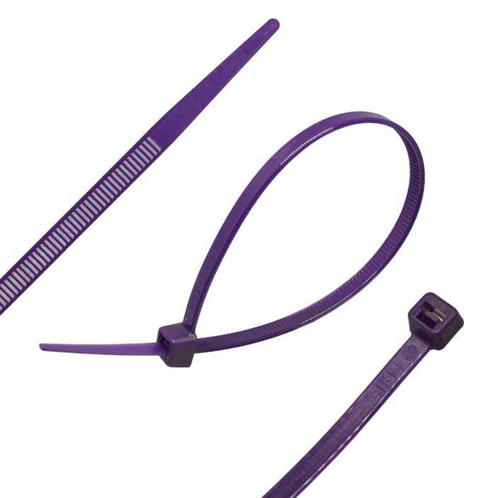 CT360PR - Standard Cable Ties - 14" - 50lbs - Purple - Ferrules Direct