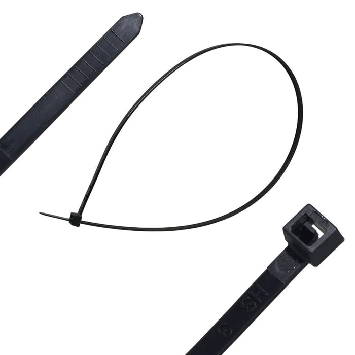 CT500UV - UV Resistant Cable Ties 500x4.8mm (19.7x0.19") BLACK - Ferrules Direct