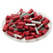 DBD1-14 - Vinyl Insulated Flat Blade Terminal - Double Crimp - 22-16 AWG - Red - Ferrules Direct