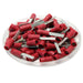 DBD1-14 - Vinyl Insulated Flat Blade Terminal - Double Crimp - 22-16 AWG - Red - Ferrules Direct