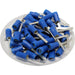 DBD2-18 - Vinyl Insulated Flat Blade Terminal - Double Crimp - 16-14 AWG - Blue - Ferrules Direct