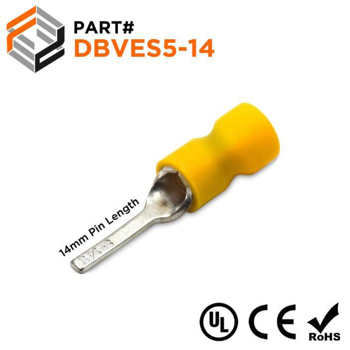 DBVES5-14 Easy Entry Insulated Flat Blade Terminal - Ferrules Direct