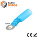 DSB08 - Polyethylene Heat Shrink Ring Term - 16-14 AWG - #8 Stud Blue - Ferrules Direct