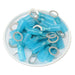 DSB516 - Polyethylene Heat Shrink Ring Term - 16-14 AWG - 5/16" Stud Blue - Ferrules Direct