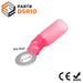 DSR10 - Polyethylene Heat Shrink Ring Term - 22-18AWG - #10 Stud Red - Ferrules Direct