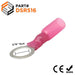 DSR516 - Polyethylene Heat Shrink Ring Term - 22-16 AWG - 5/16" Stud Red - Ferrules Direct