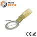 DSY12 - Polyethylene Heat Shrink Ring Term - 12-10 AWG - 1/2" Stud Yellow - Ferrules Direct