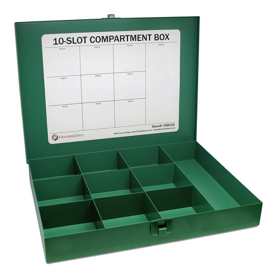 ESB10G - Army Green Powder Coated Compartment Box | Ferrules Direct