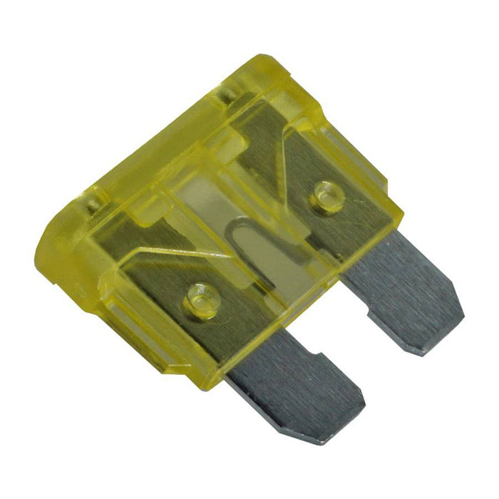 20AMP - 32V - Low Voltage Automotive & Marine Blade Fuse - Color: Yellow - Ferrules Direct