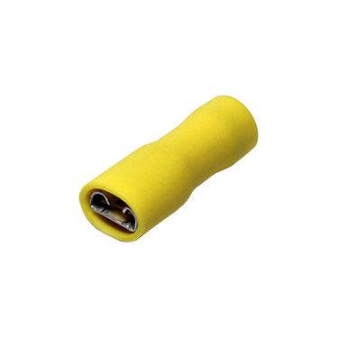FDFD5-375 - 12-10AWG Fully Insulated Double Crimp Female Quick Disconnects - Vinyl - Ferrules Direct
