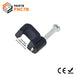FNC7B - Flat Nail Cable Clip - Black - 7mm - Ferrules Direct