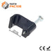 FNC10B - Flat Nail Cable Clip - Black - 10mm - Ferrules Direct