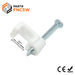 FNC5W - Flat Nail Cable Clip - White - 5mm - Ferrules Direct