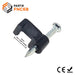 FNC6B - Flat Nail Cable Clip - Black - 6mm - Ferrules Direct