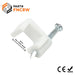 FNC8W - Flat Nail Cable Clip - White - 8mm - Ferrules Direct