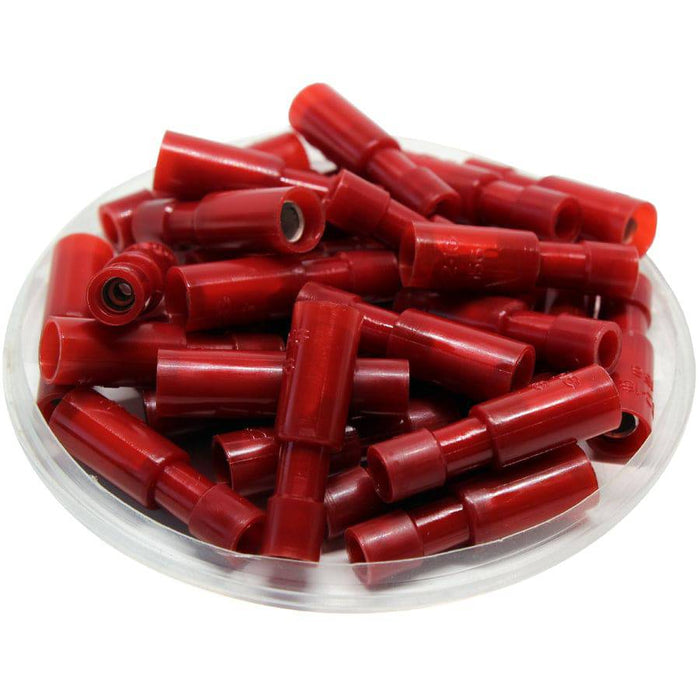FRFNYD1-156 - Nylon Fully Insulated Female Bullet Connector - Double Crimp - 22-16 AWG - Ferrules Direct