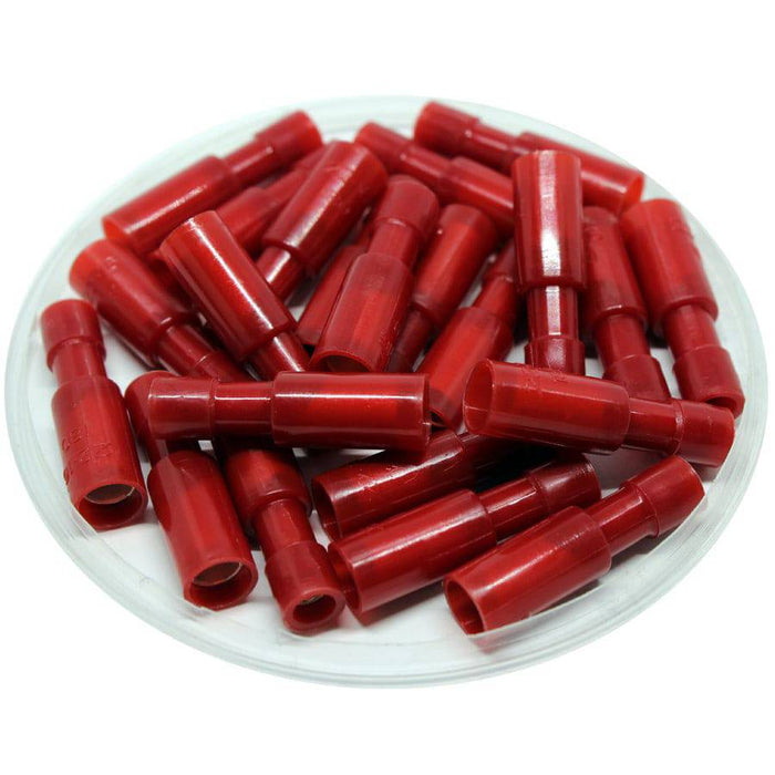 FRFNYD1-180 - Nylon Fully Insulated Female Bullet Connector - Double Crimp - 22-16 AWG - Ferrules Direct