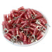 FSNYD1-4 - Nylon Flange Spade Terminal Double Crimp - 22-16 AWG - Red - Ferrules Direct