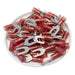 FSNYDL1-37 - Nylon Flange Spade Terminal Double Crimp - 22-16 AWG - Red - Ferrules Direct