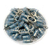 FSNYDL2-4 - Nylon Flange Spade Terminal Double Crimp - 16-14 AWG - Blue - Ferrules Direct