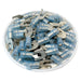 FSNYDM2-4 - Nylon Flange Spade Terminal Double Crimp - 16-14 AWG - Blue - Ferrules Direct
