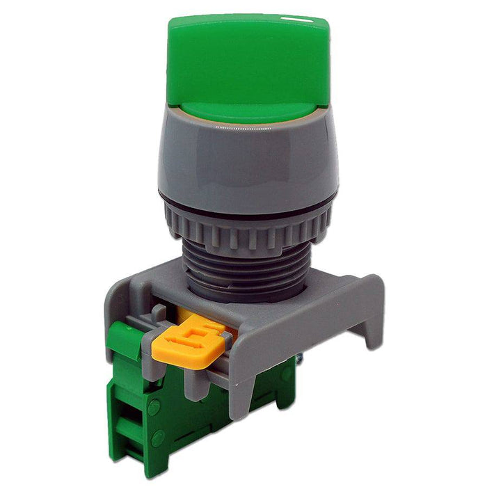 GCS22-1/O-GN - Twist Knob Switch - 1 Contact (1/O) - 2 Positions (0-1) - Green - Ferrules Direct