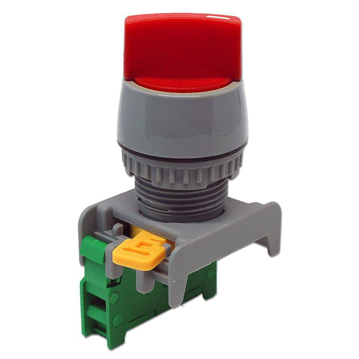 GCS22-1/O-RD - Twist Knob Switch - 1 Contact (1/O) - 2 Positions (0-1) - Red - Ferrules Direct