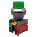 SS30-1O/C-GN - Twist Knob Switch - 2 Contact (1O/C) - 2 Positions (1-2) - Green - Ferrules Direct