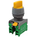 GCS22-2/O-YL - Twist Knob Switch - 2 Contact (2/O) - 3 Positions (1-0-2) - Yellow - Ferrules Direct