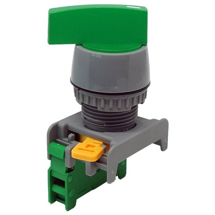 GLCS22-1/O-GN - Long Twist Knob Switch - 1 Contact (1/O) - 2 Positions (0-1) - Green - Ferrules Direct