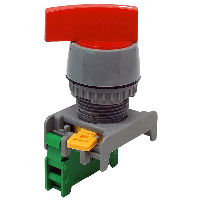GLCS22-1/O-RD - Long Twist Knob Switch - 1 Contact (1/O) - 2 Positions (0-1) - Red - Ferrules Direct