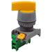GLCS22-1/O-YL - Long Twist Knob Switch - 1 Contact (1/O) - 2 Positions (0-1) - Yellow - Ferrules Direct