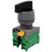 GLCS22-2/O-BK - Long Knob Switch - 2 Contact (1O/C) - 2 Positions (1-2) - Black - Ferrules Direct