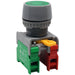 GPF22-1O/C-GN - Toggle Push Button - 2 Contact (1O/C) - 22mm - Green - Ferrules Direct