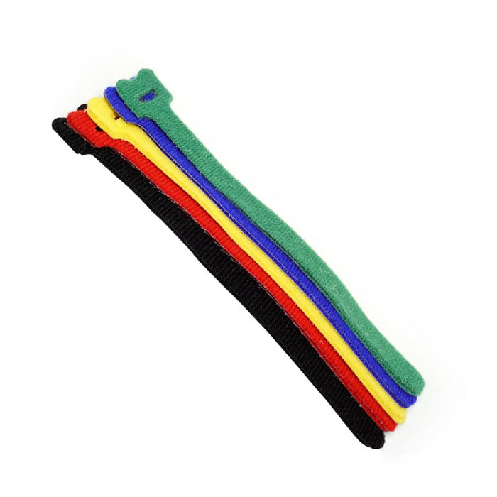 12-inch x 1/2-inch Magic Cable Ties (Hook & Loop), Multi Colors