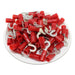 HNYB1-37 - Nylon Insulated Hook Terminals - 22-16 AWG - Red - 100/pack - Ferrules Direct