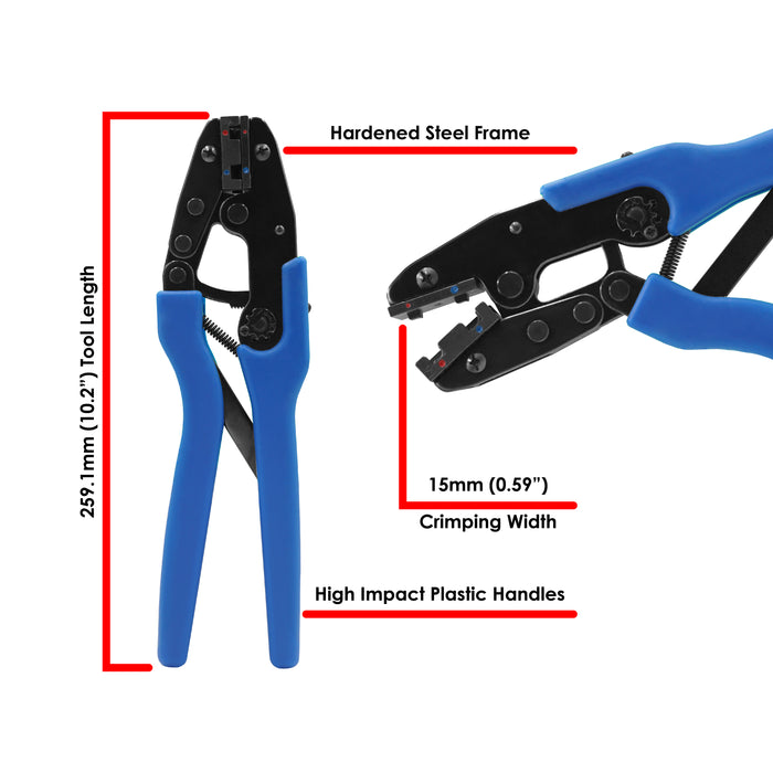 KST2000FA - UL Approved Insulated AMP Type Flag Terminal Crimping Tool - 22-14 AWG - Ferrules Direct