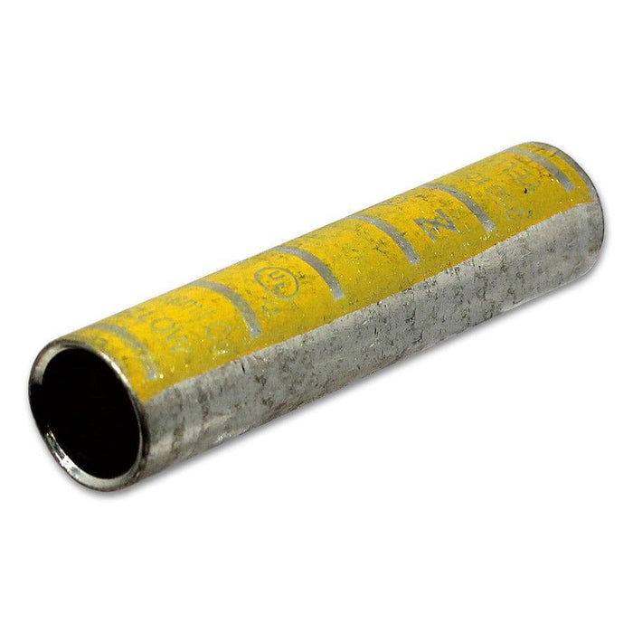 LC250 - 250MCM Long Barrel Splice - Yellow - Ferrules Direct