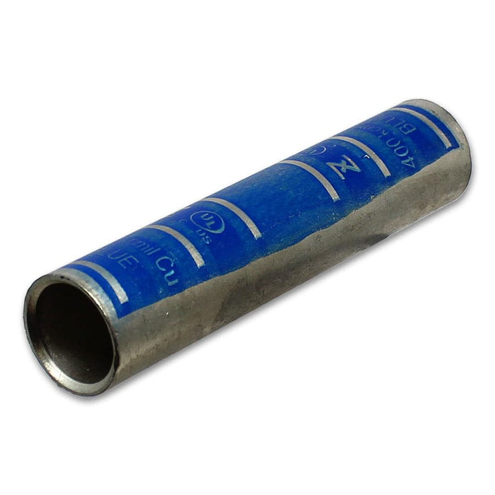 LC400 - 400MCM Long Barrel Splice - Blue - Ferrules Direct