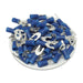 LSVBL2-37 - Vinyl Locking Spade Terminals - 16-14 AWG - #6 Stud - Blue - Ferrules Direct