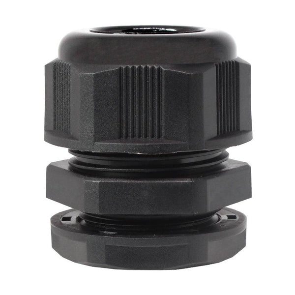 M25 x 1.5mm Metric Thread Nylon Cable Gland, Black, Range: 1/2 
