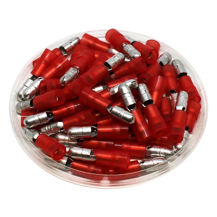 MPNYD1-180 - Nylon Insulated Male Double Crimp Bullet Connectors - 22-16 AWG - Ferrules Direct
