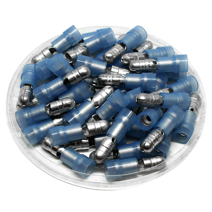 MPNYD2-195 - Nylon Insulated Male Double Crimp Bullet Connectors - 16-14 AWG - Ferrules Direct