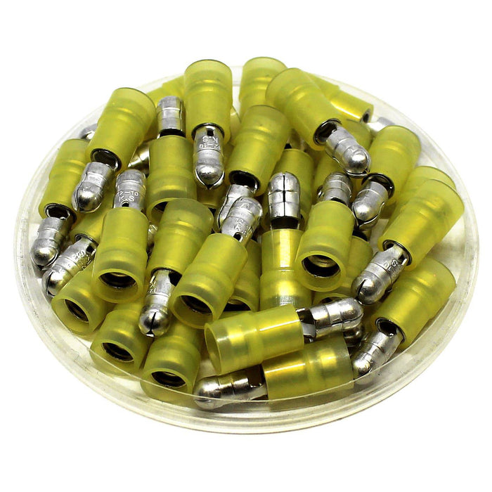 MPNYD5-195 - Nylon Insulated Male Double Crimp Bullet Connectors - 12-10 AWG - Ferrules Direct