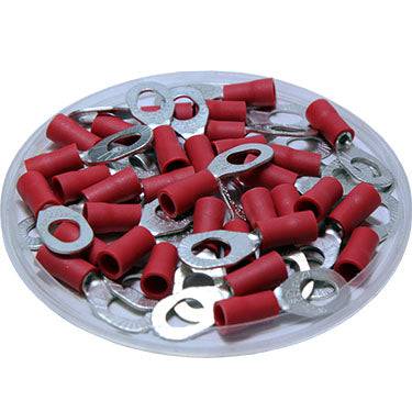 100-Pack Multi-Stud 3-in-1 Ring Terminals - 18-22 AWG Wire - Fits #6, #8, #10 Studs