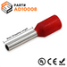 AD10008 - 18AWG (8mm Pin) Insulated Ferrules - Red - Ferrules Direct