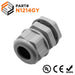 1/2" NPT Thread Nylon Cable Gland, Gray, IP68, 10-14mm Range, UL Recognized - N1214GY - Ferrules Direct