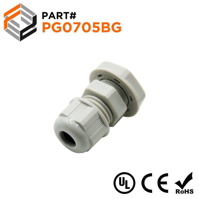 Pg7 Thread P0705BG - PG7 Thread Nylon Cable Gland, Beige, Range: 1/16